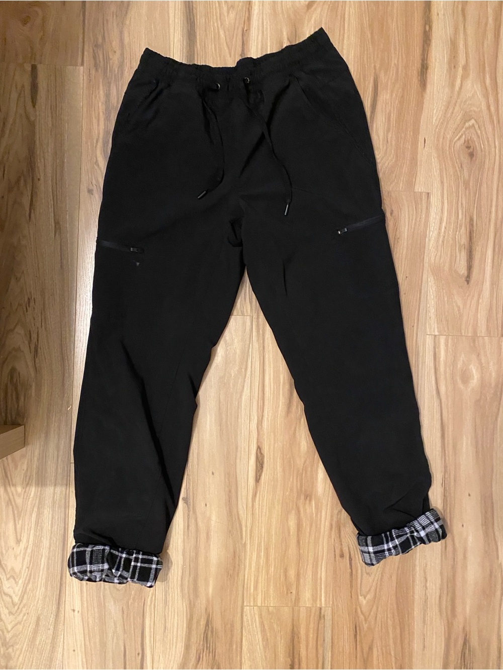 Eddie Bauer Black Fleece-Lined Jogger Pants